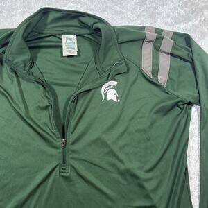 Michigan State Spartans 3xl Green Quarterback Zip Pullover